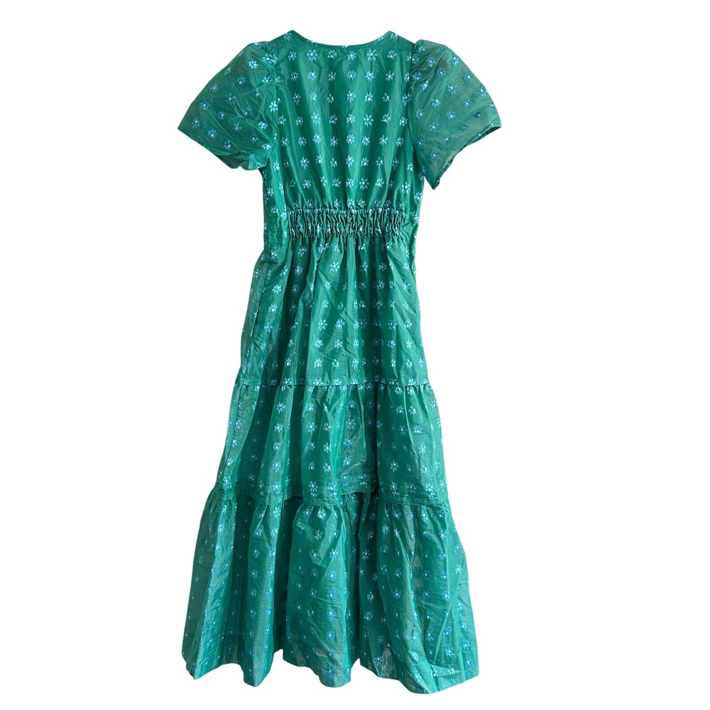 NWT Anthropologie Green Printed Midi Dress - Picture 15 of 16